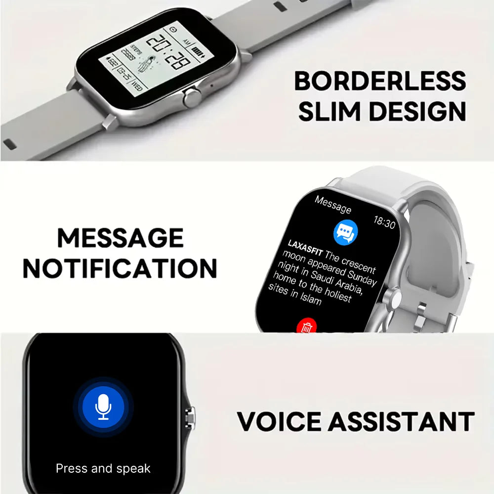 Bluetooth Smart Fitness Watch With Call & Heart Rate