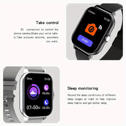 Bluetooth Smart Fitness Watch With Call & Heart Rate