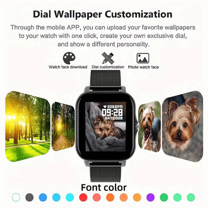 Bluetooth Smart Fitness Watch With Call & Heart Rate