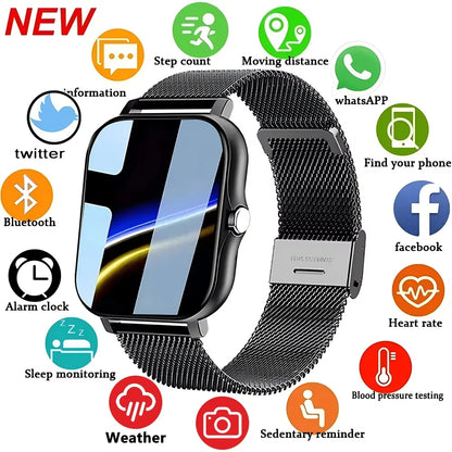 Bluetooth Smart Fitness Watch With Call & Heart Rate